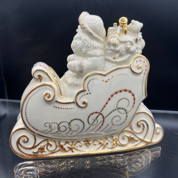 Lenox Dash All The Way Collection Santa Sleigh Christmas Holiday Home Decor - Picture 6 of 16